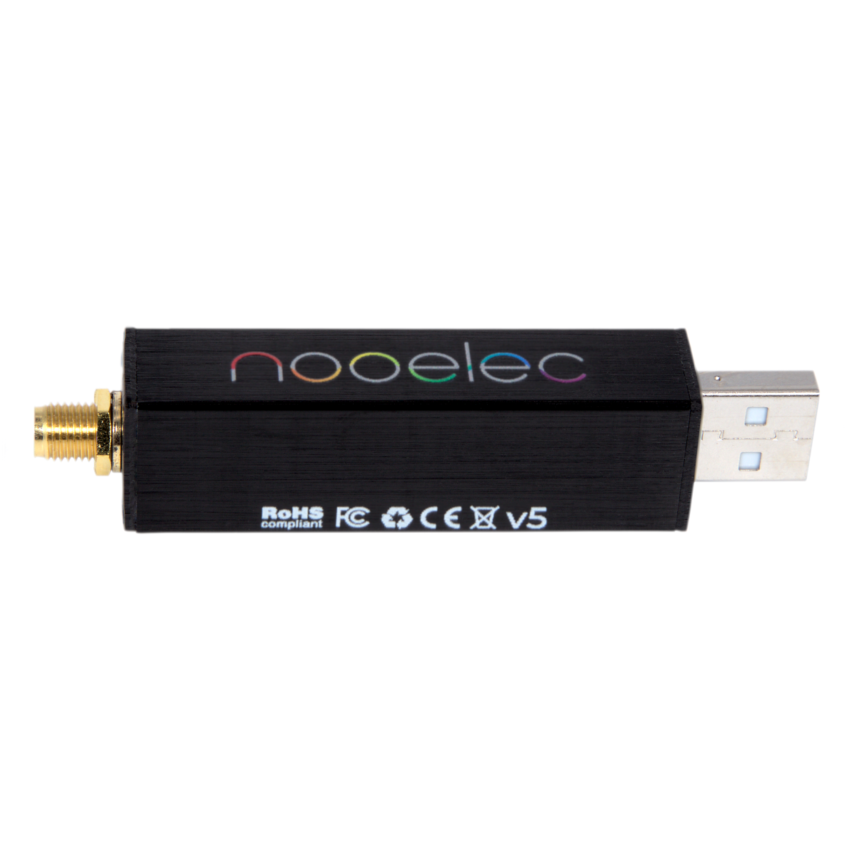 NooElec HackRF Complete Bundle Genuine HackRF One Software Defined Radio (SDR) with 0.5PPM TCXO in a Custom Black Aluminum Enclosure. ANT500, USB Ca - 2