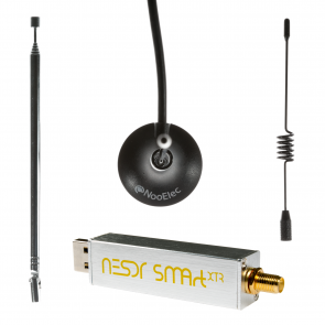Nooelec NESDR SMArt XTR Bundle - Premium RTL-SDR w/ Extended Tuning Range, Aluminum Enclosure, 0.5PPM TCXO, SMA Input & 3 Antennas